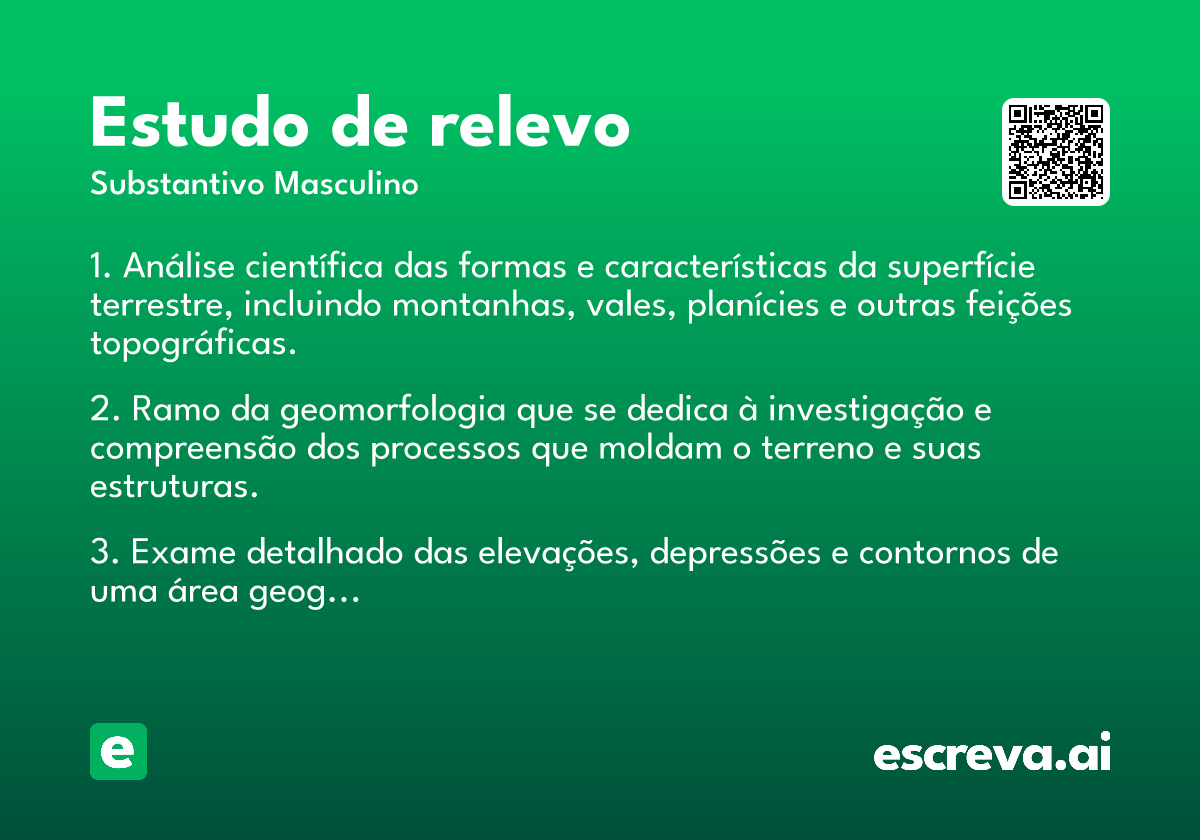 estudo de relevo