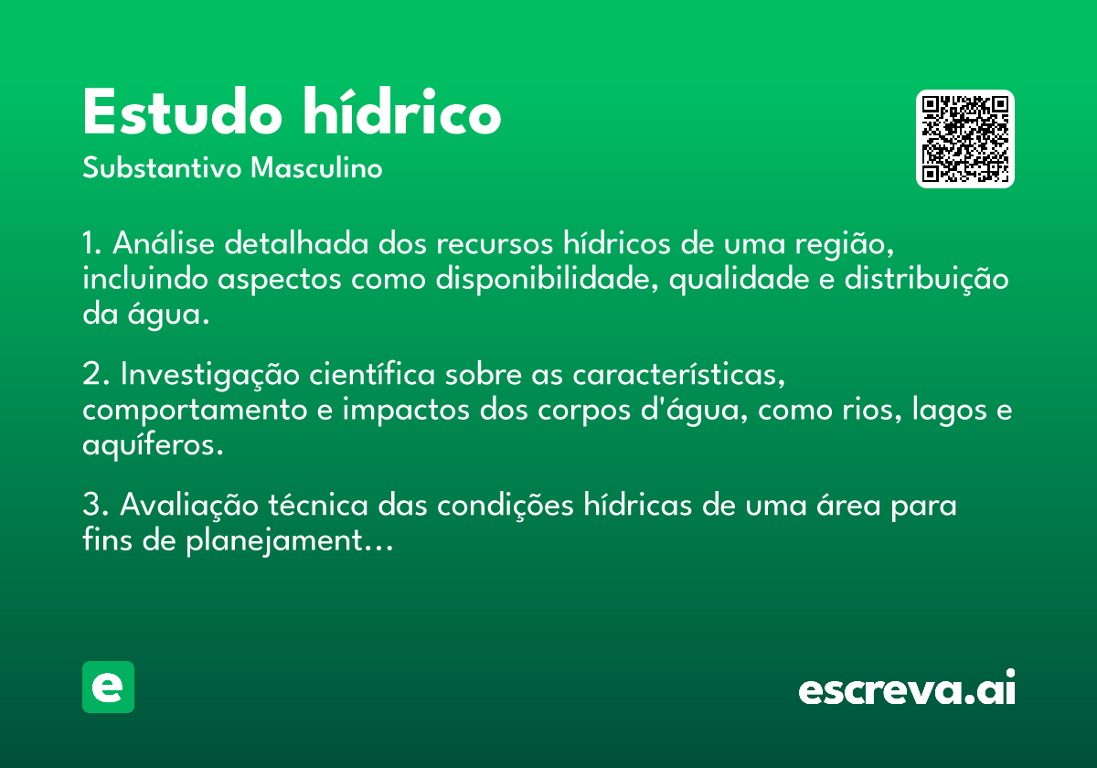 estudo hídrico