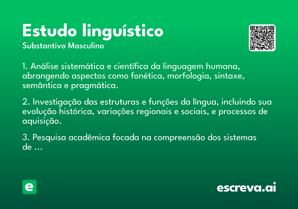 estudo linguístico