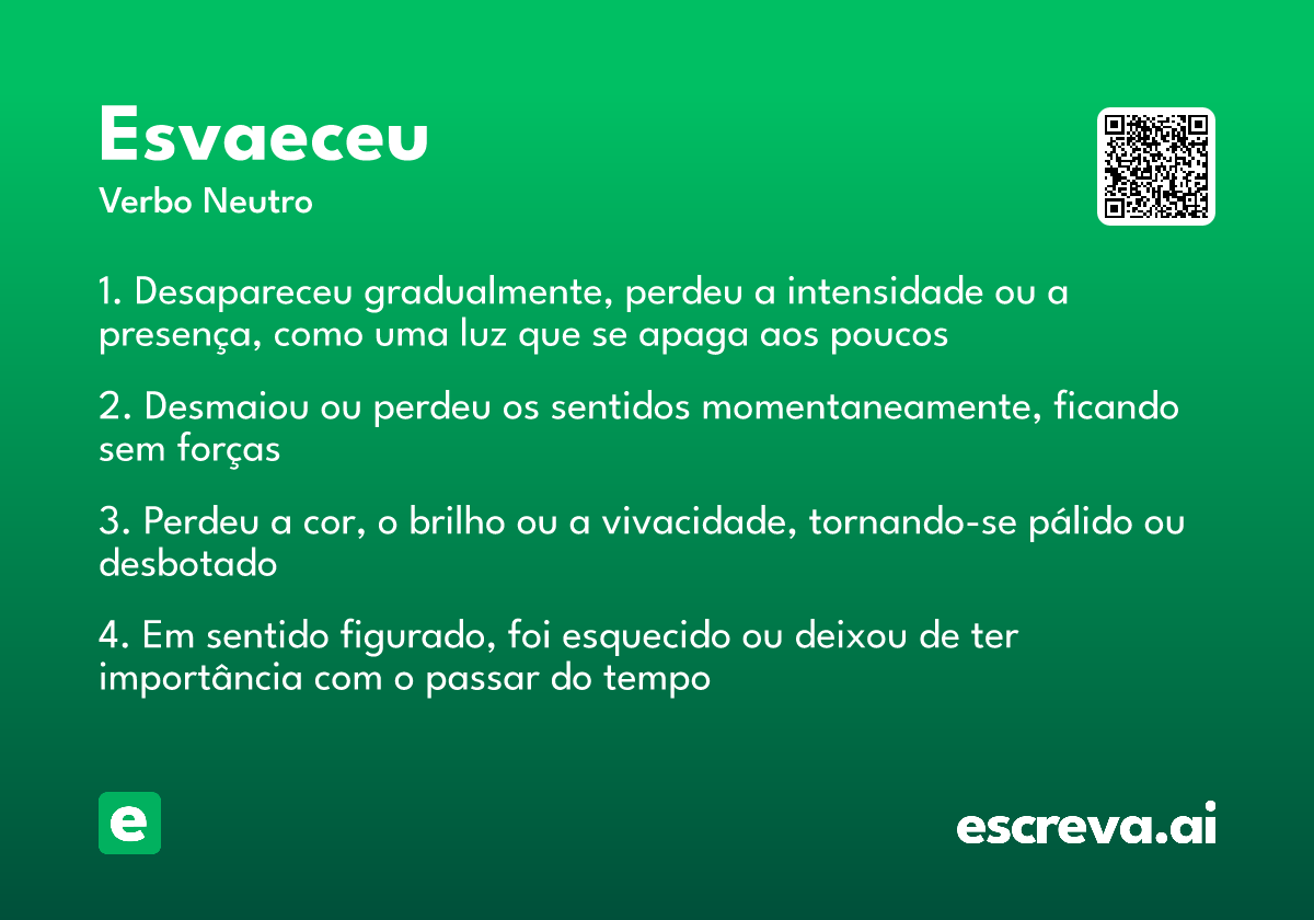 esvaeceu