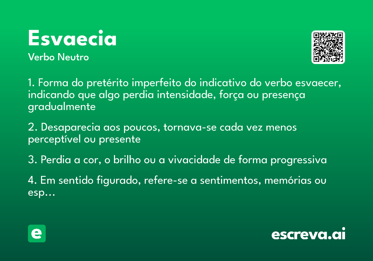 esvaecia