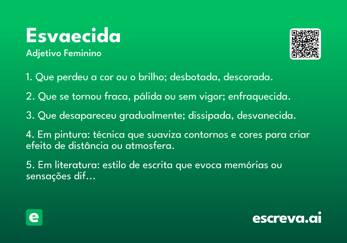 esvaecida