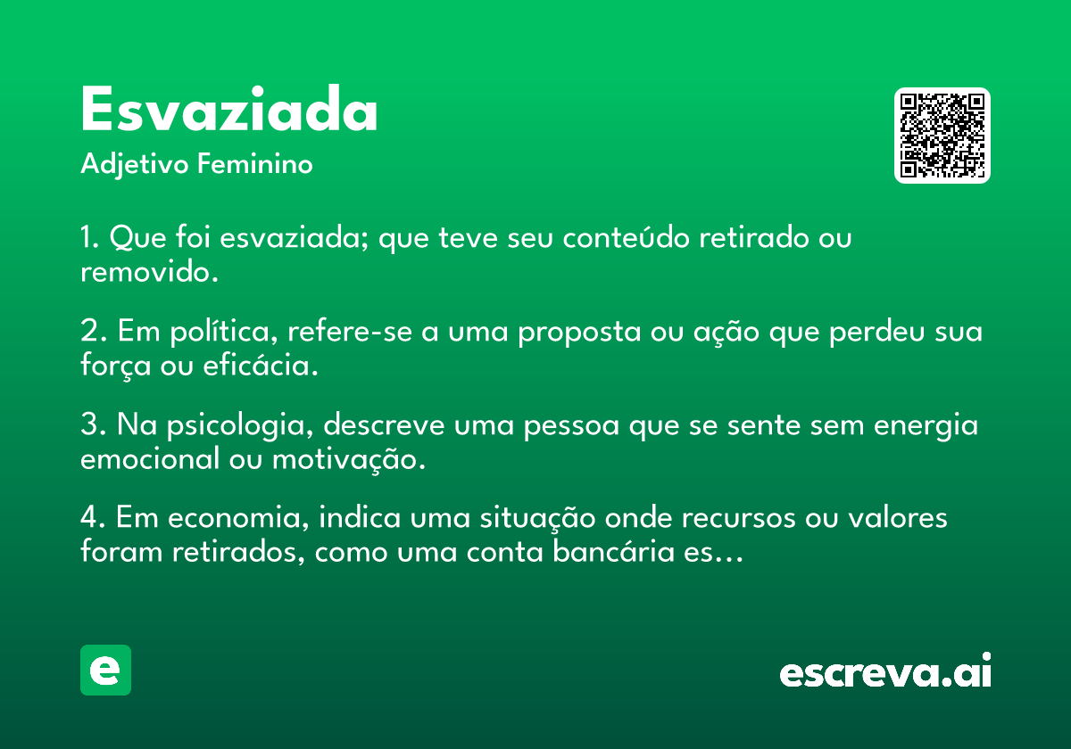 esvaziada