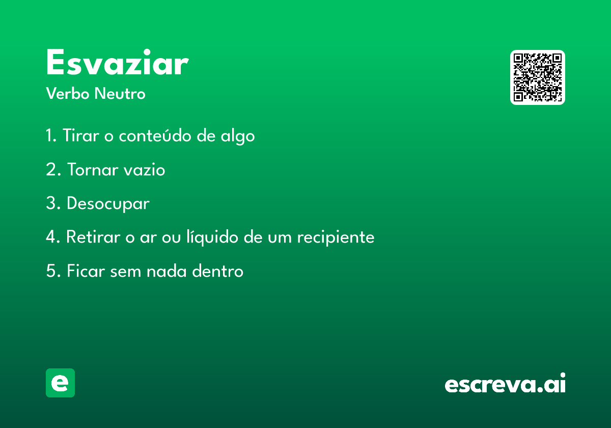 esvaziar