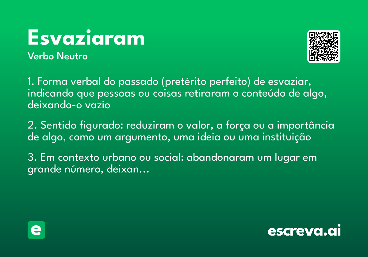 esvaziaram