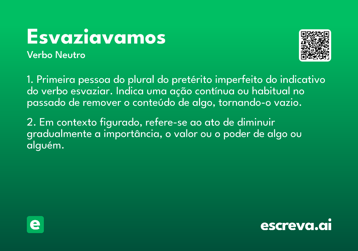 esvaziavamos