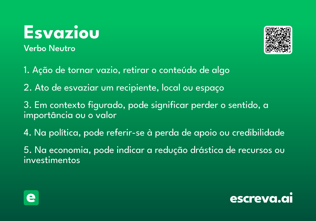 esvaziou