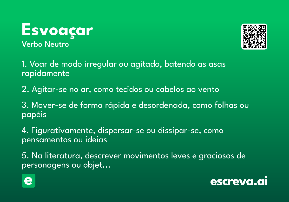 esvoaçar
