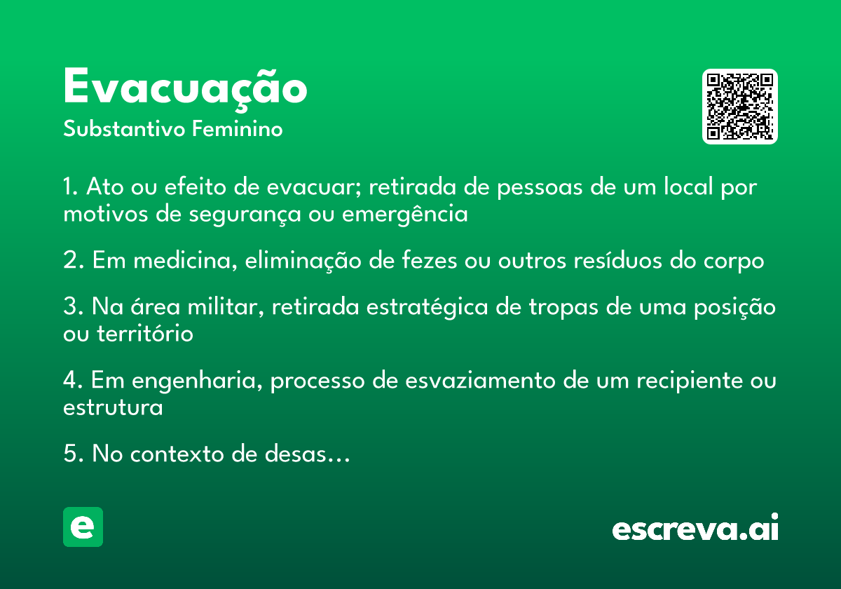 evacuação