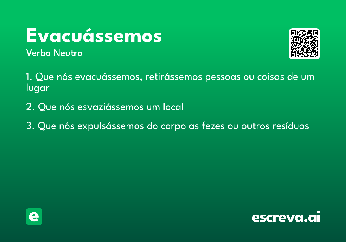 evacuássemos