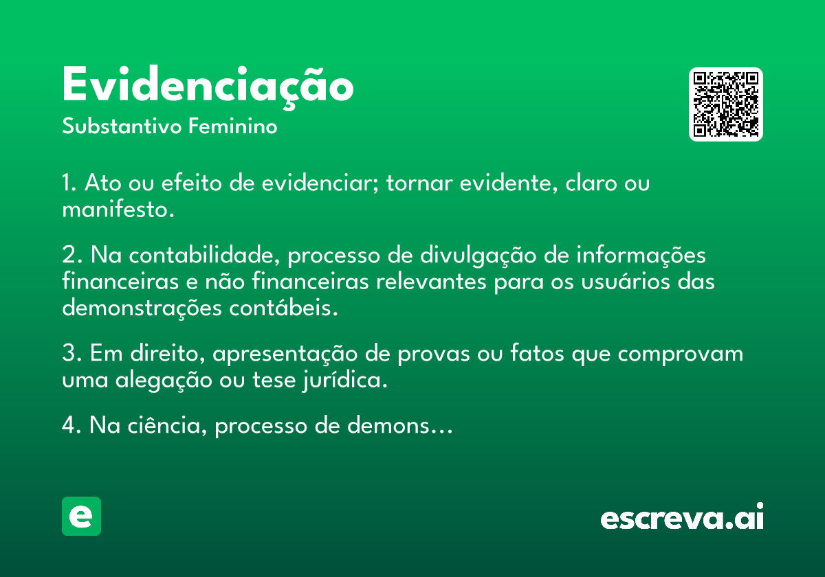 evidenciação