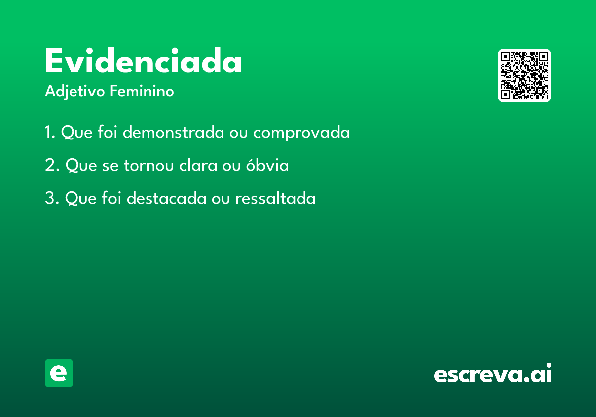 evidenciada