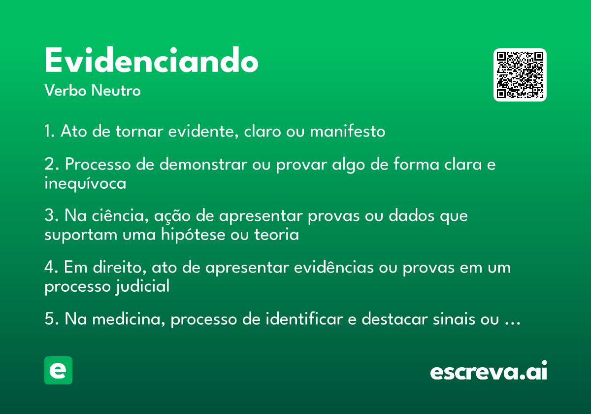 evidenciando