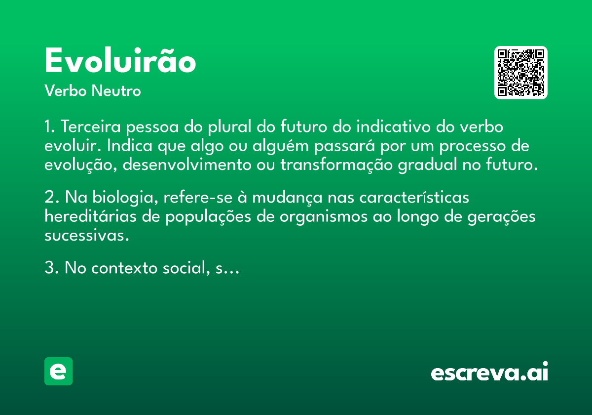 evoluirão