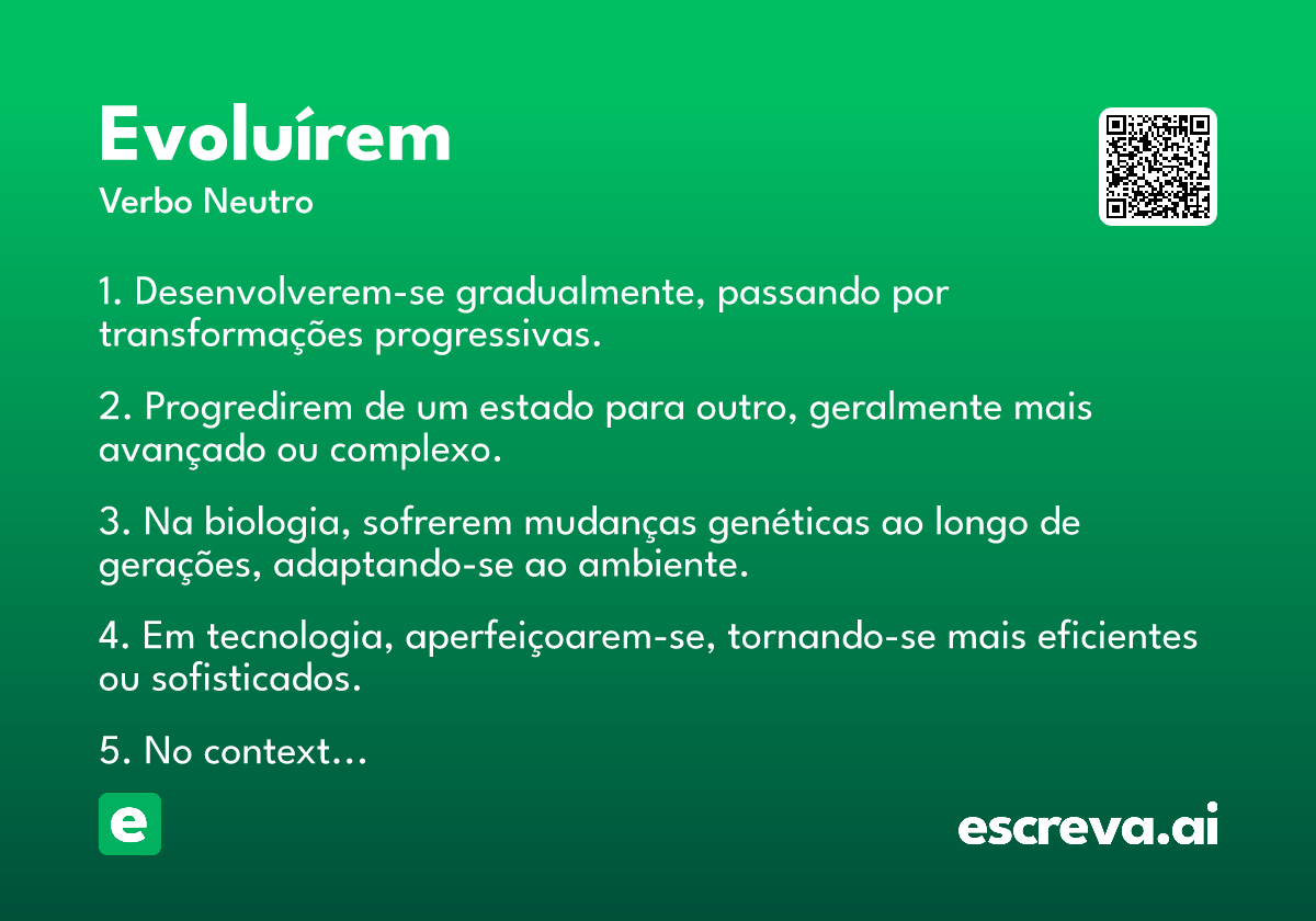 evoluírem