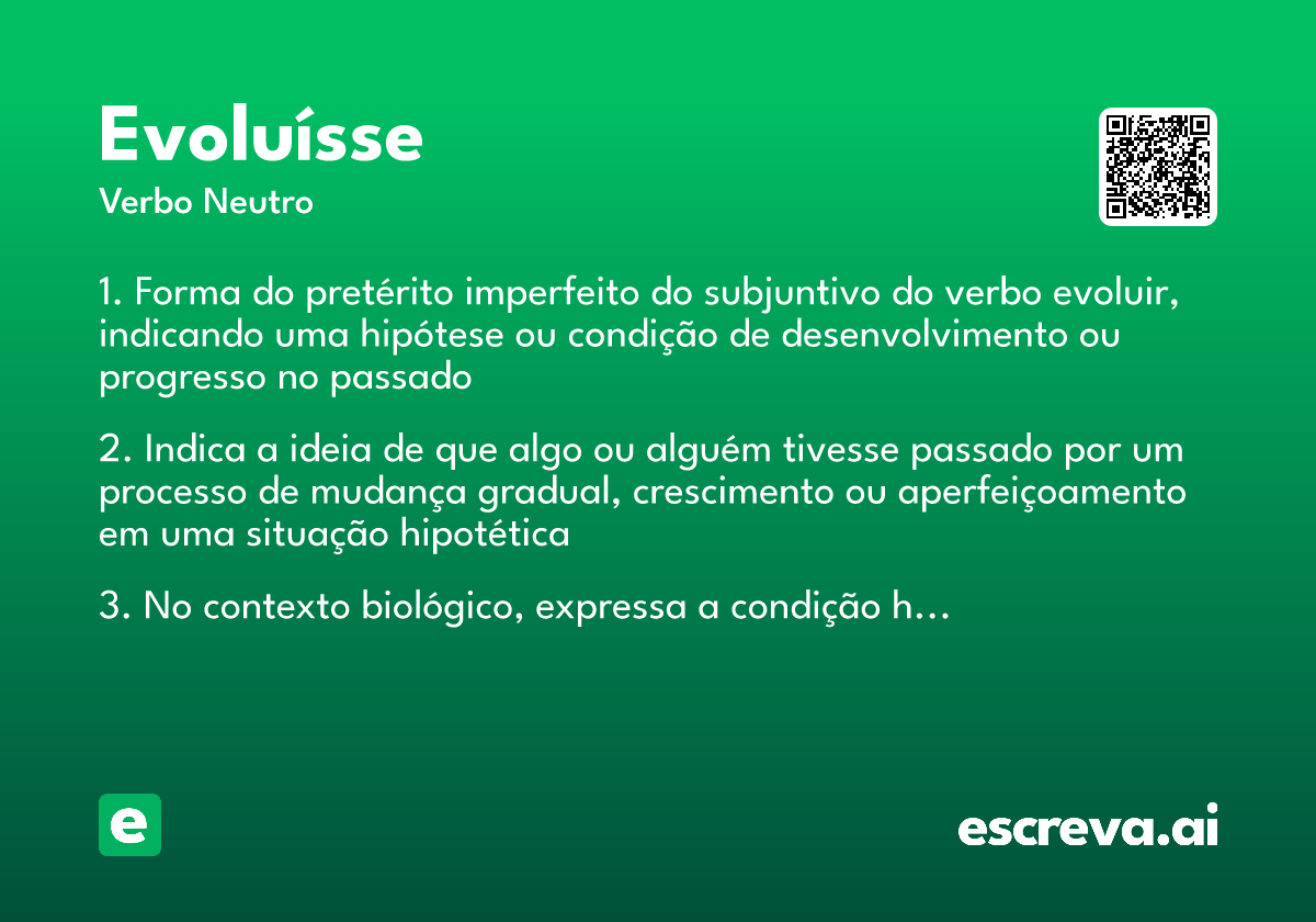 evoluísse