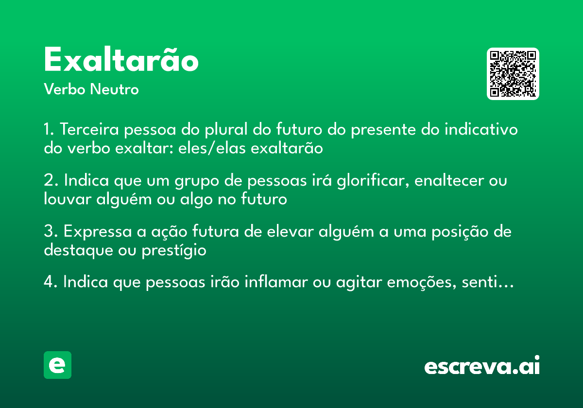 exaltarão