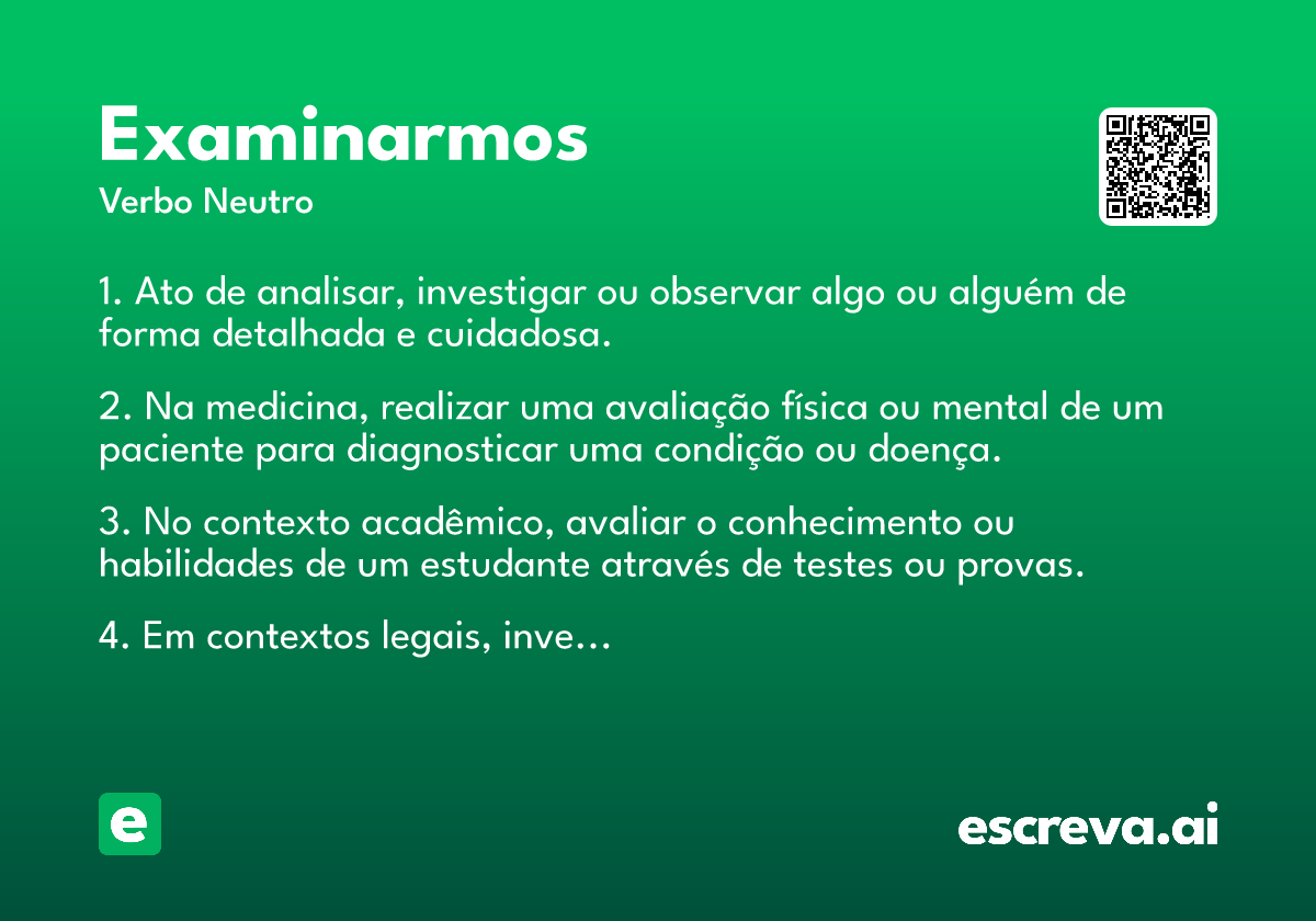examinarmos