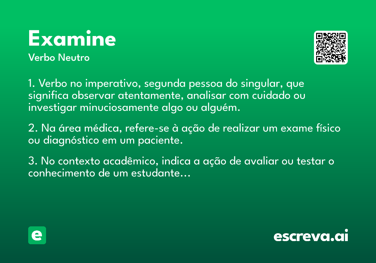 examine