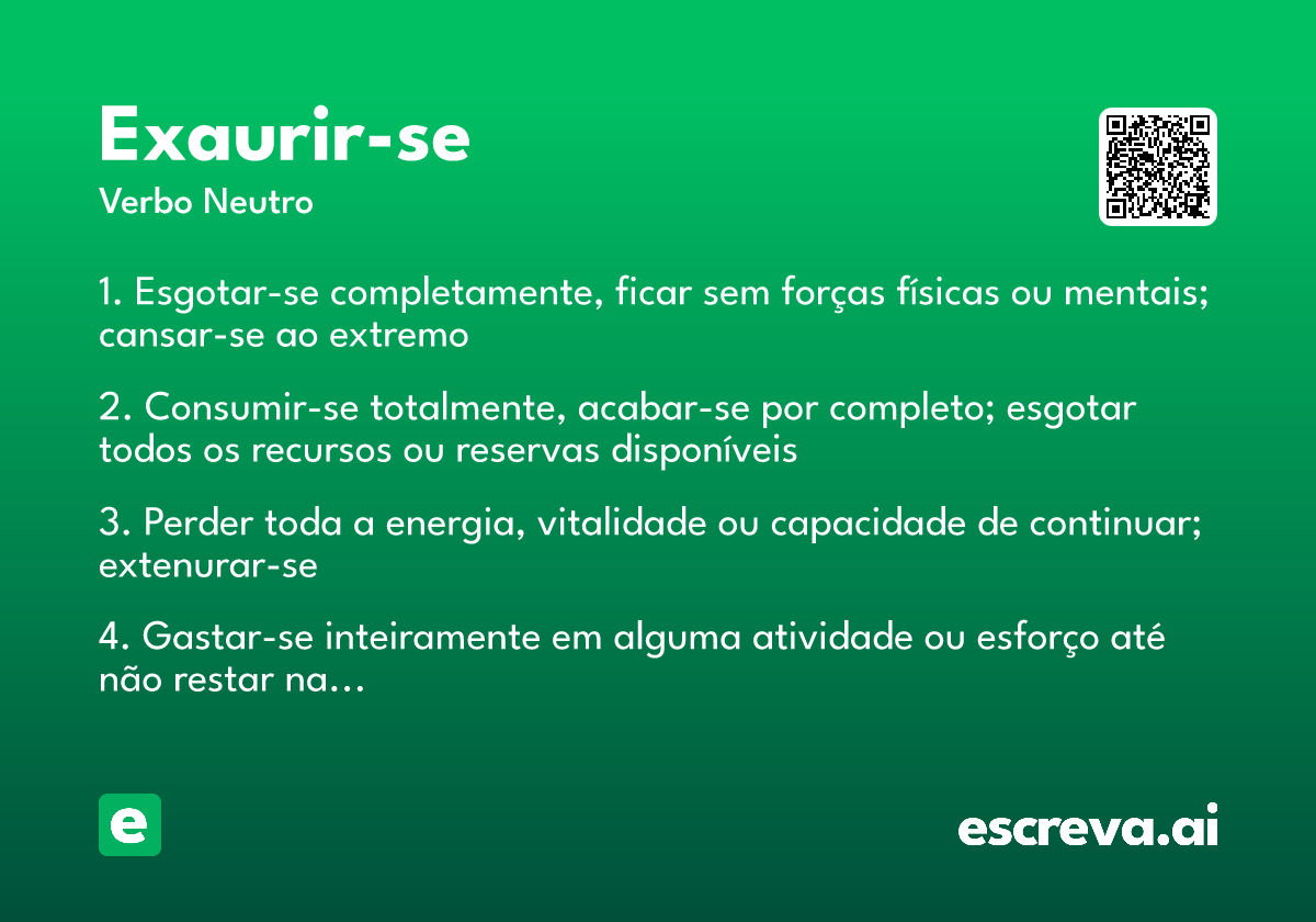 exaurir-se