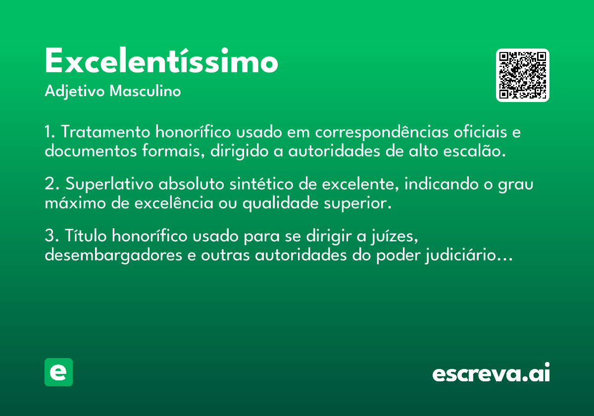 excelentíssimo