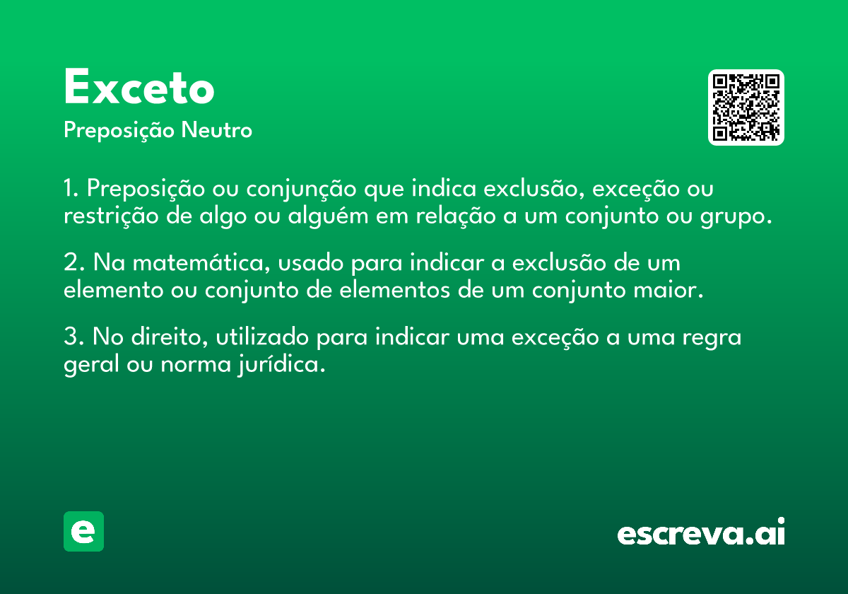 exceto