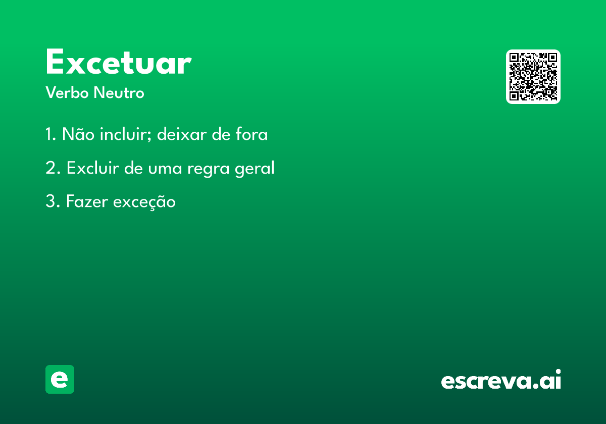excetuar