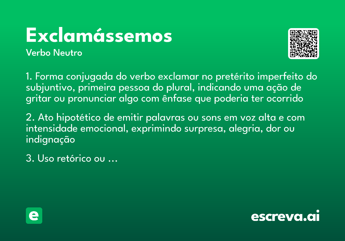 exclamássemos