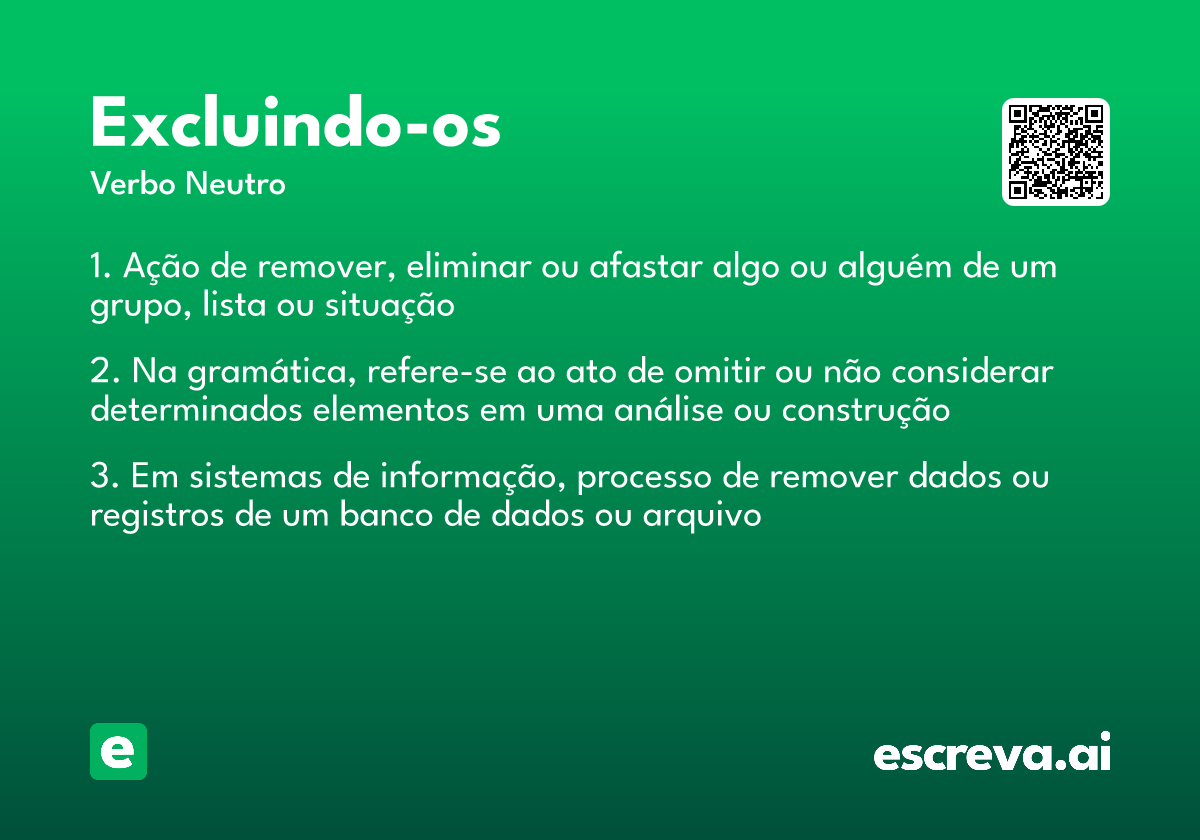 excluindo-os