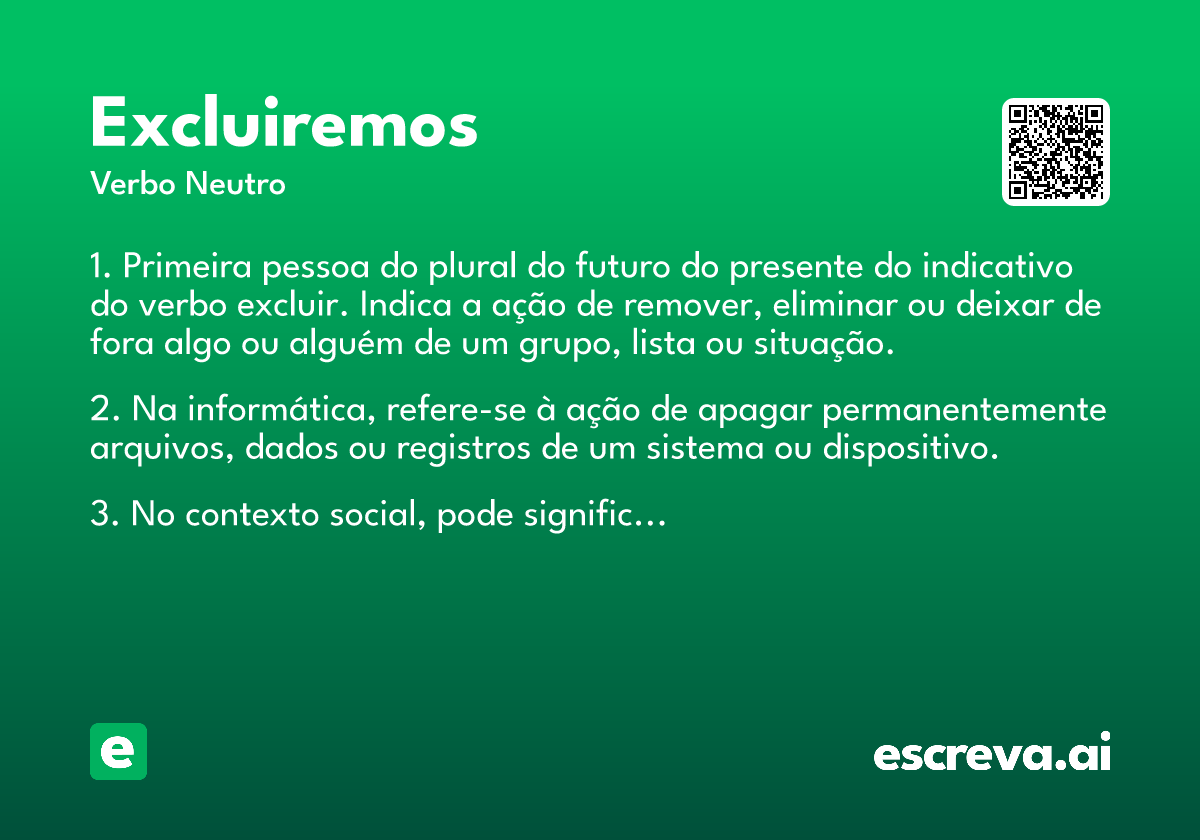 excluiremos
