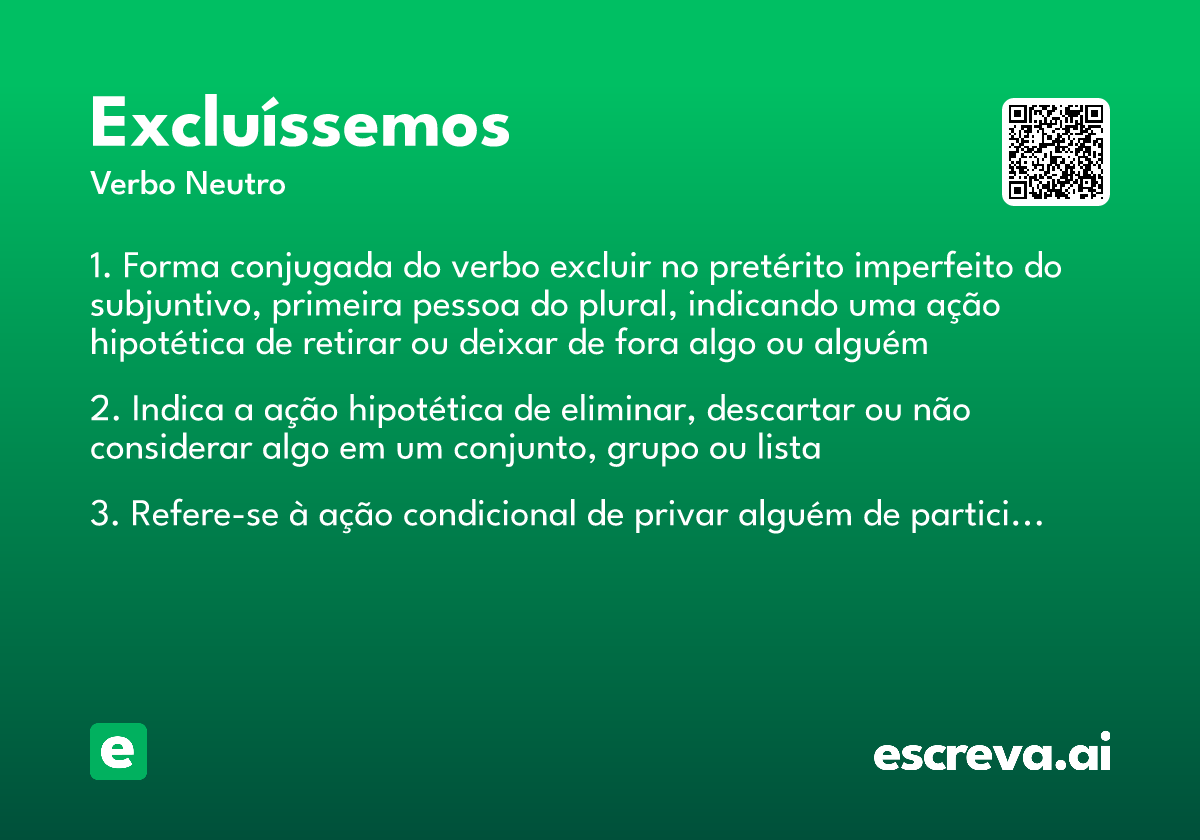 excluíssemos