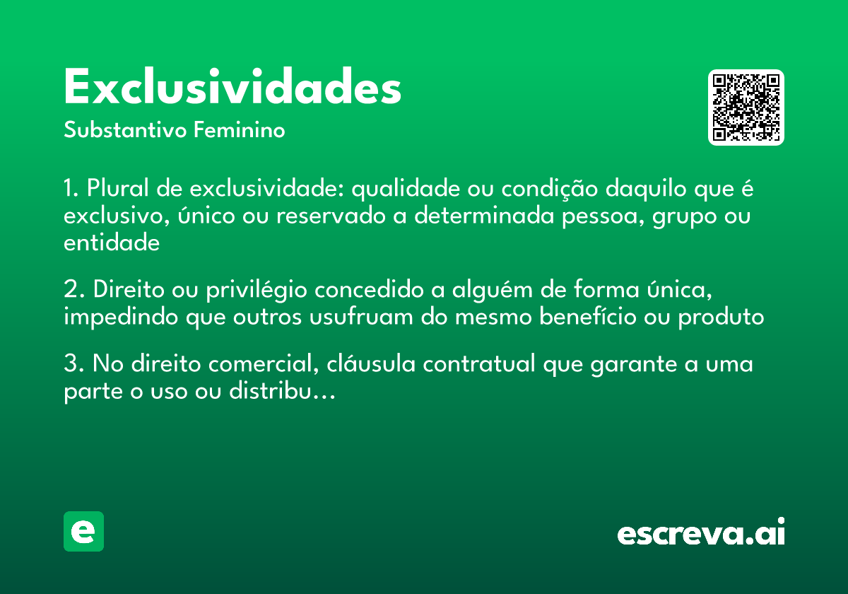 exclusividades