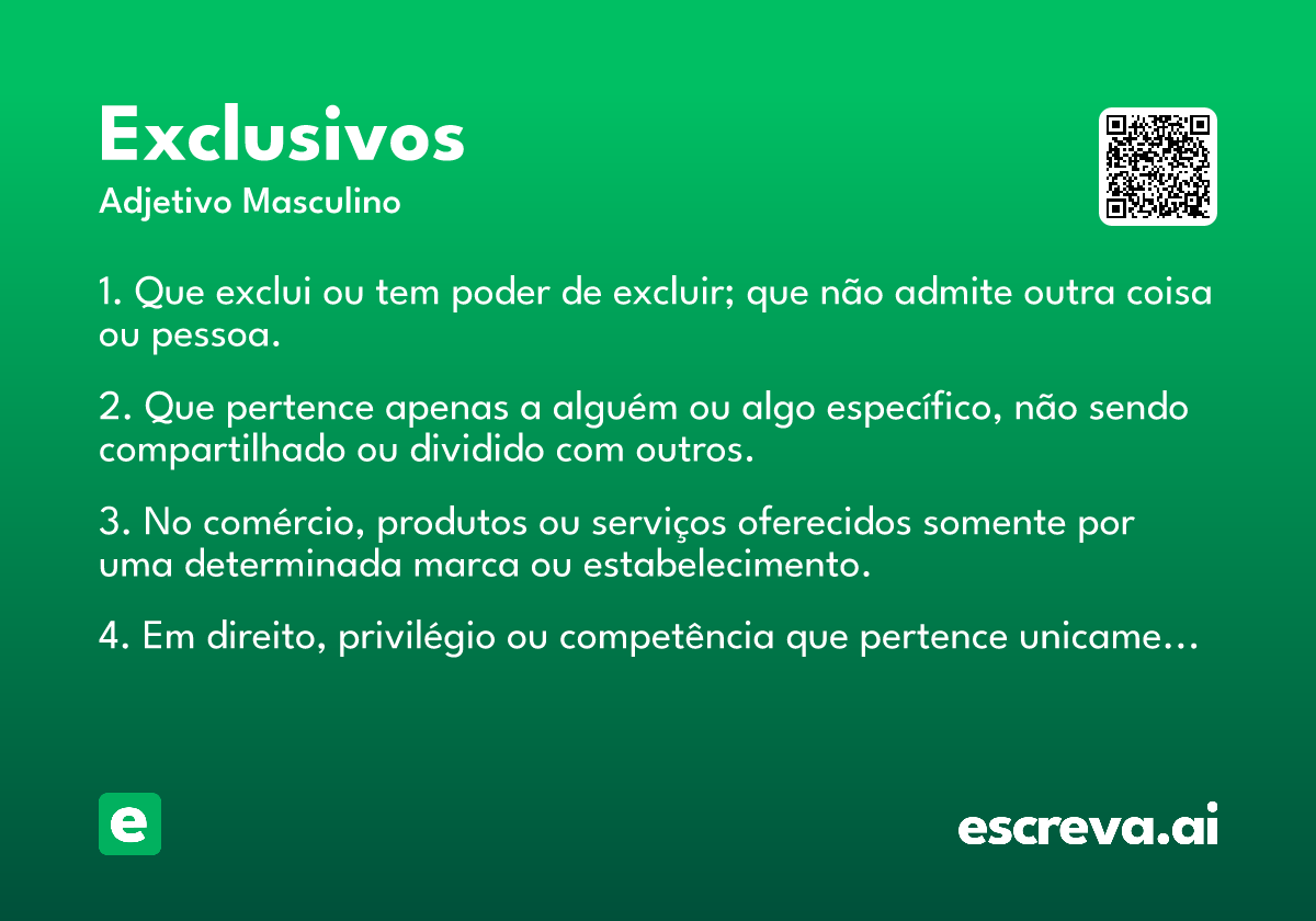 exclusivos