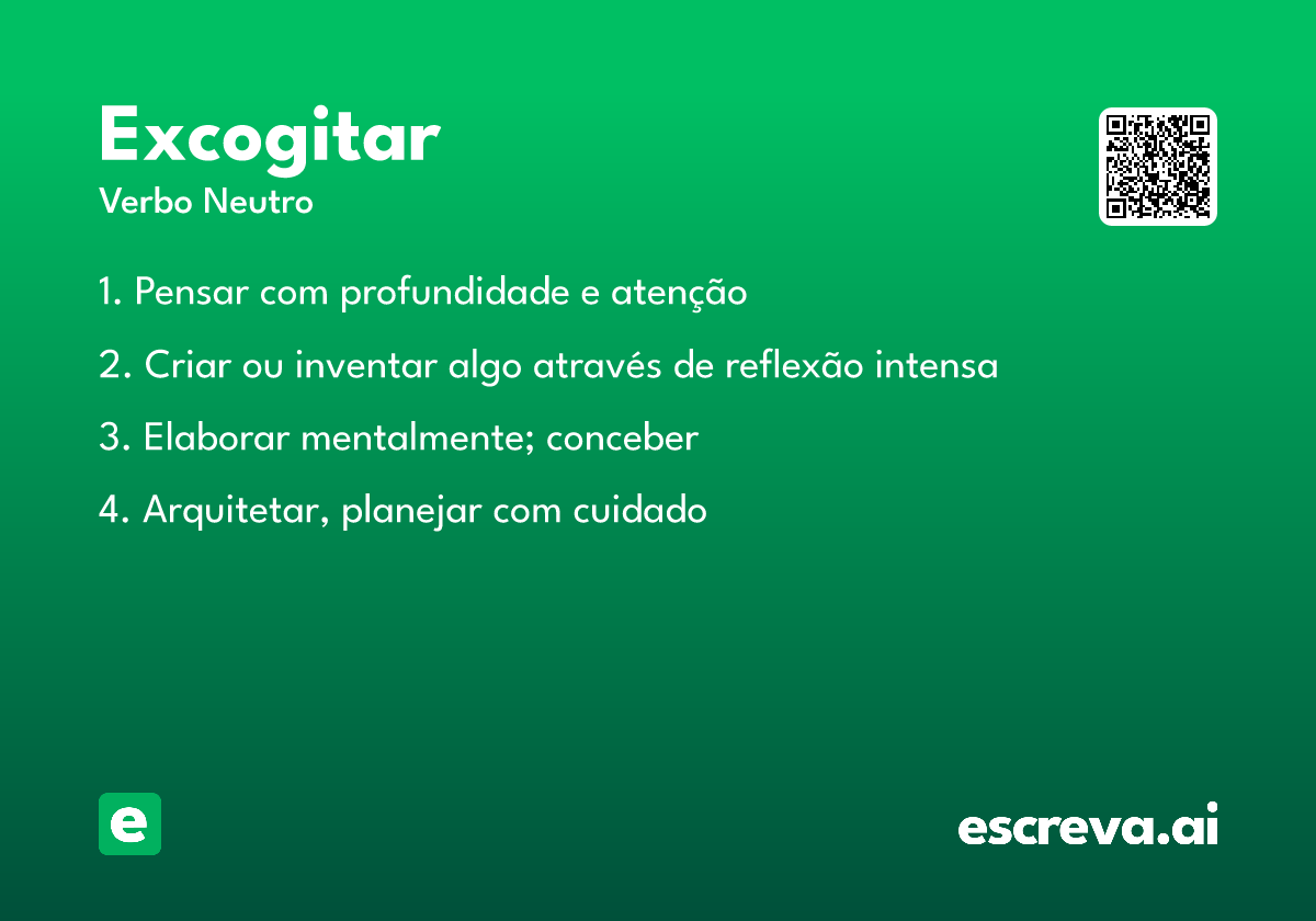 excogitar