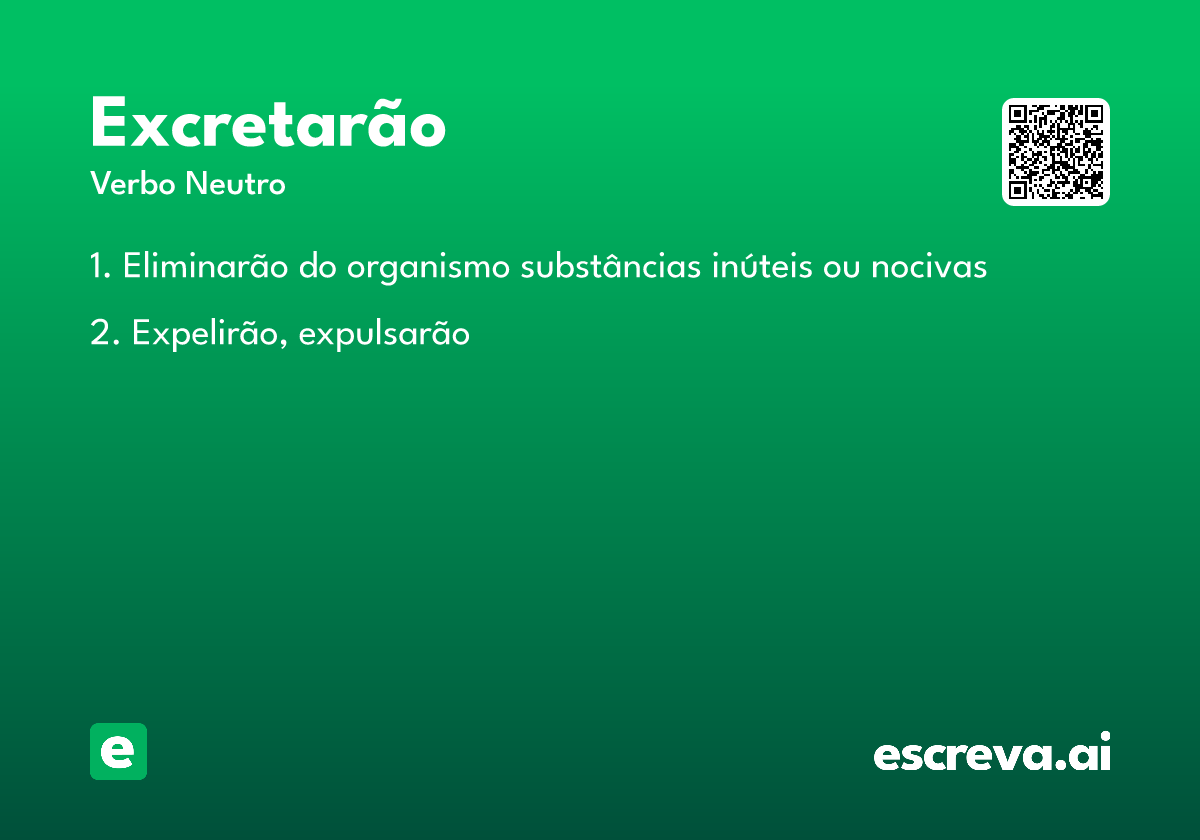 excretarão