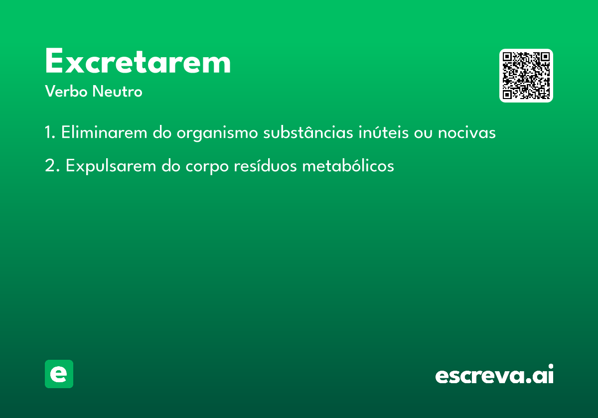 excretarem
