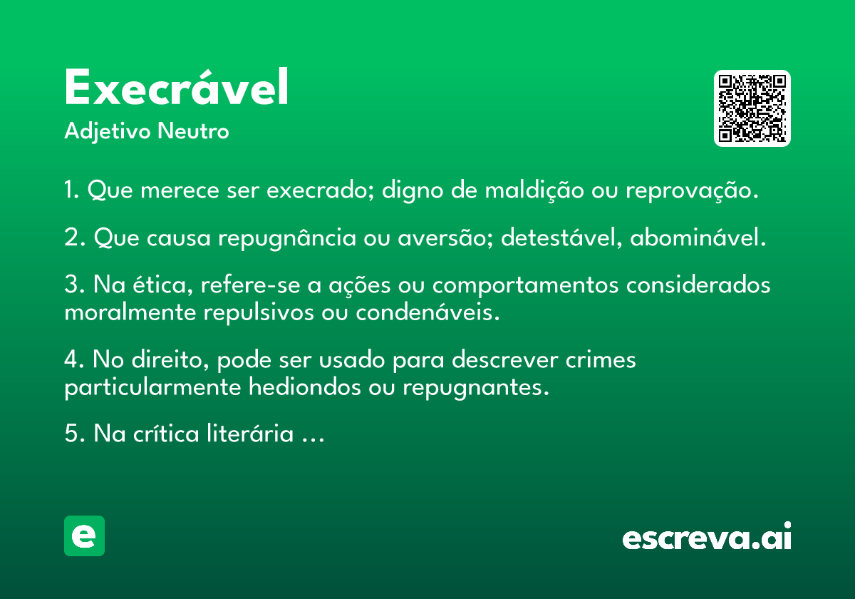 execrável