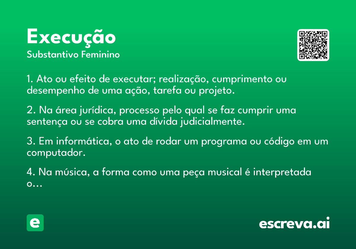 execução