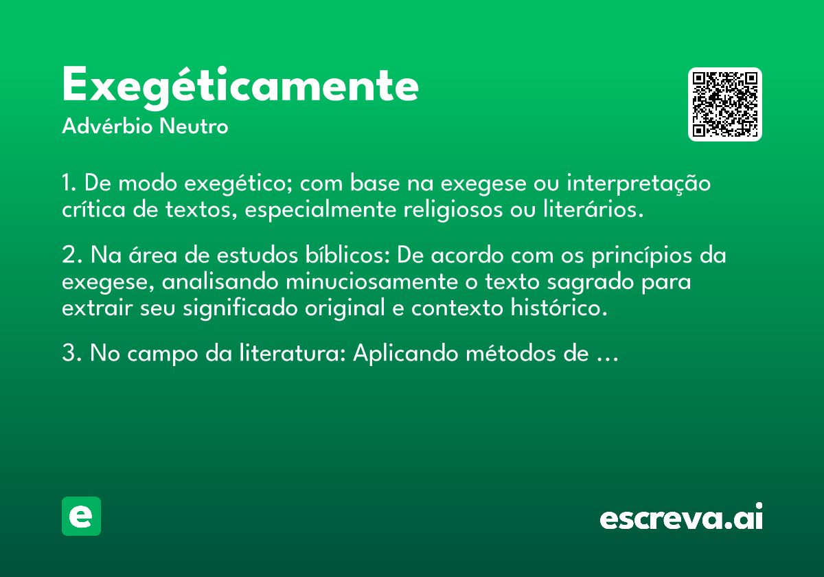 exegéticamente