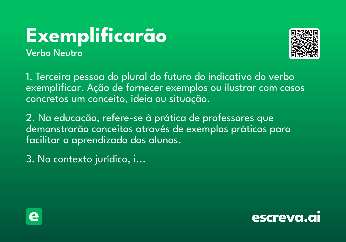 exemplificarão