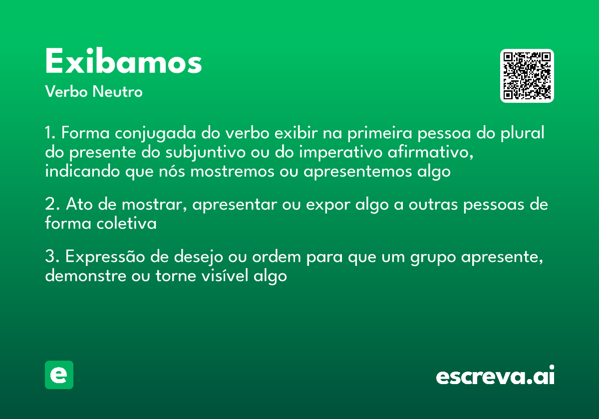 exibamos