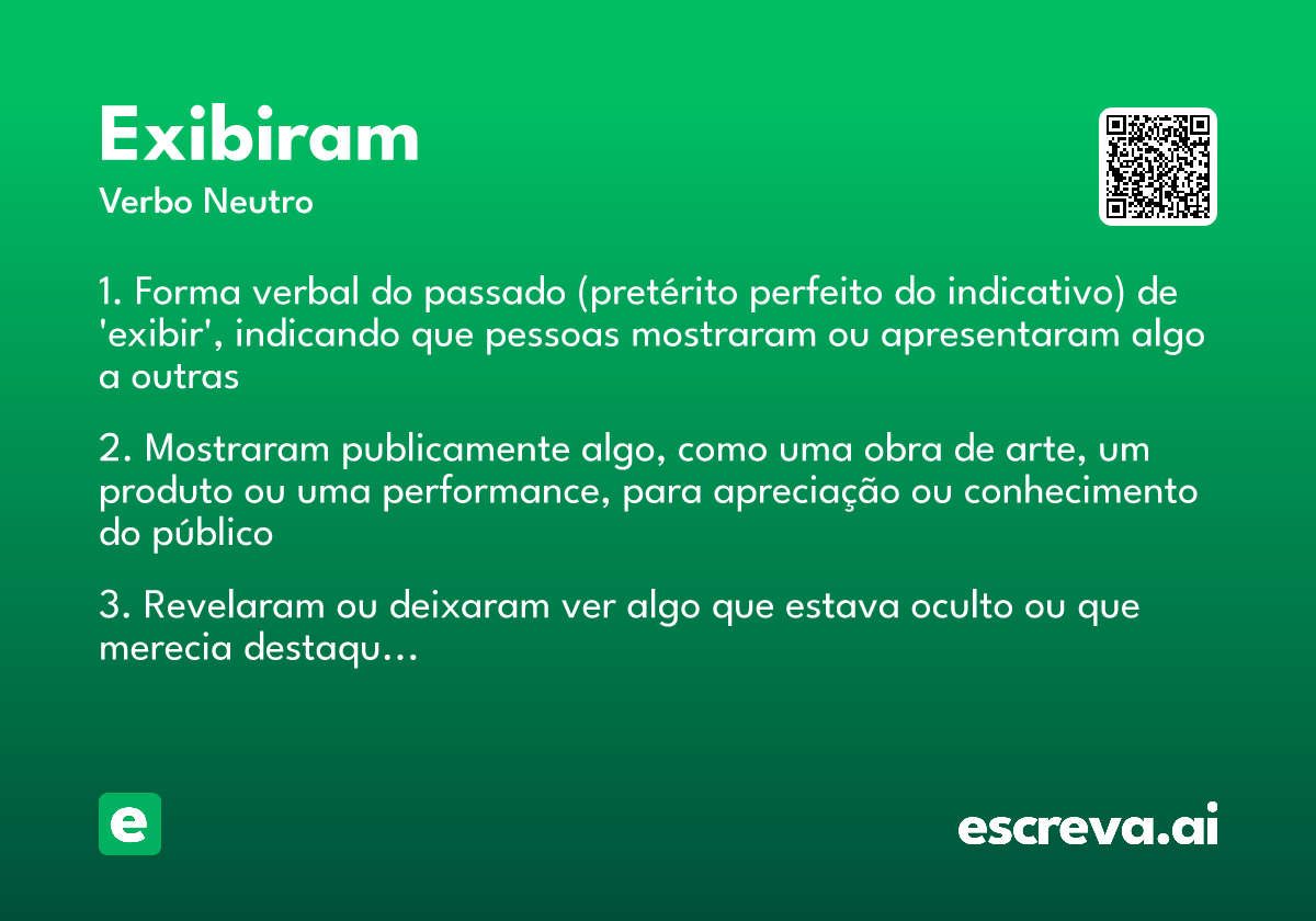 exibiram