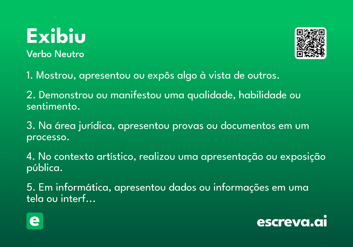 exibiu