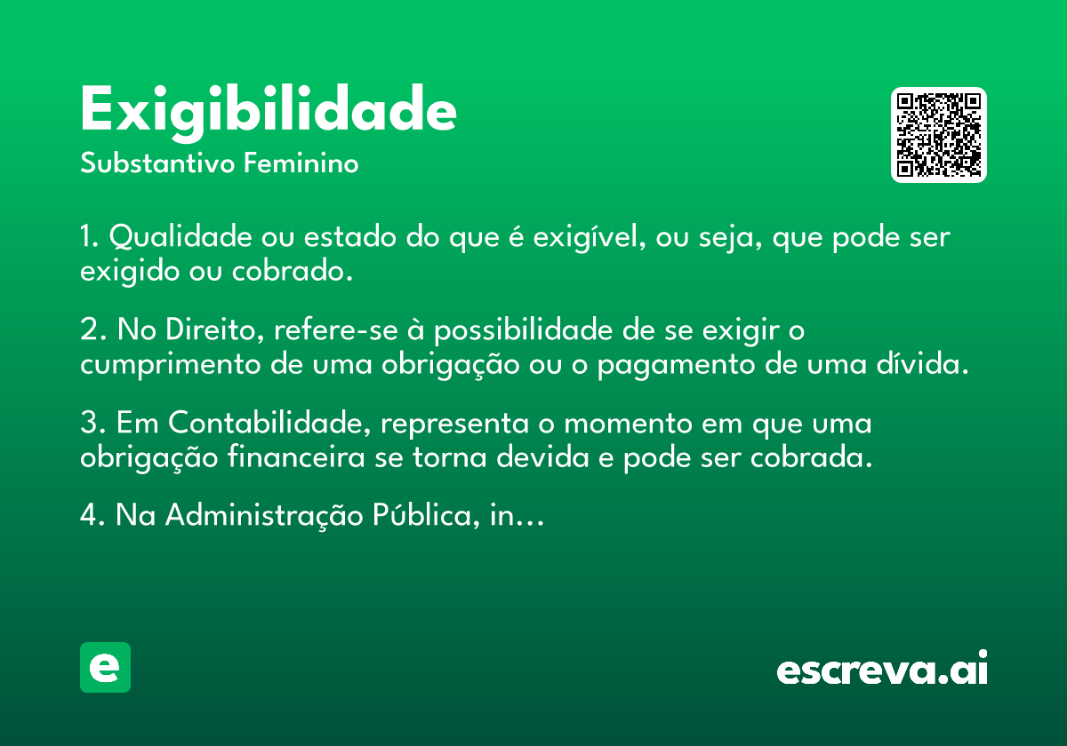 exigibilidade