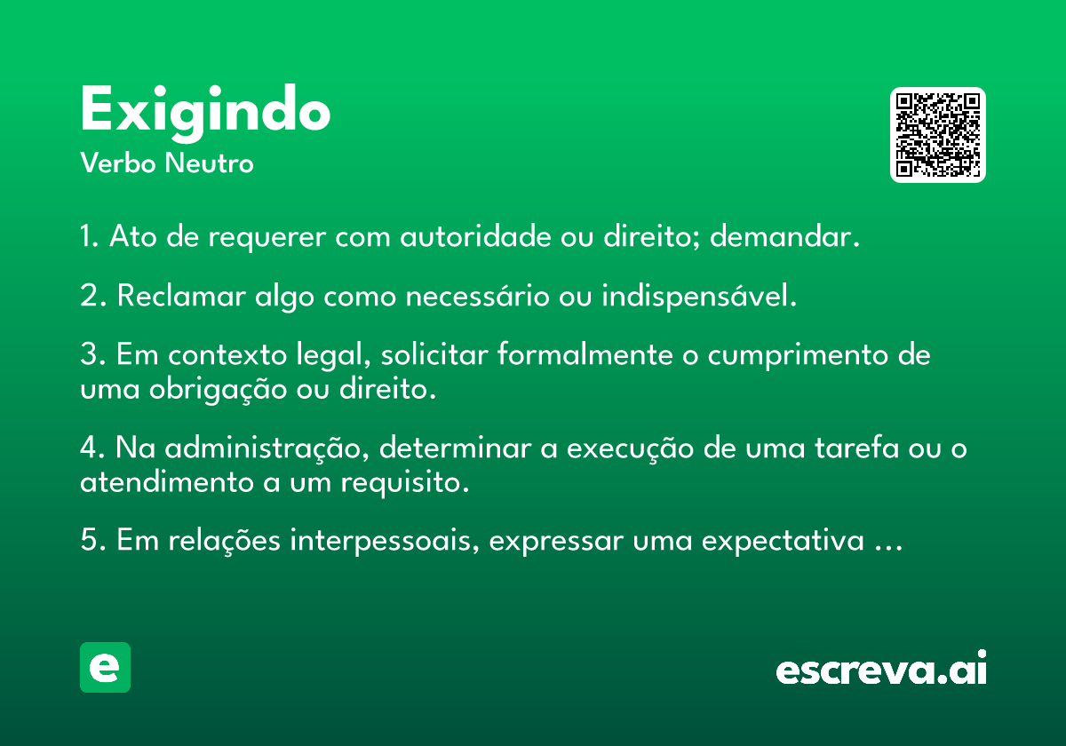 exigindo