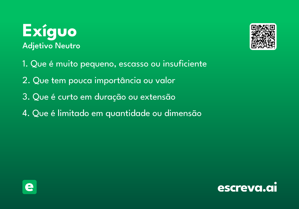exíguo