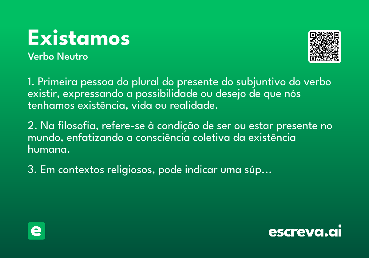 existamos