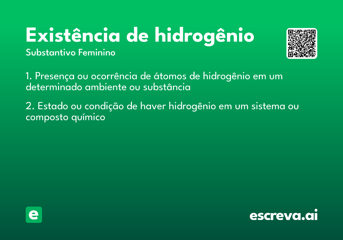 existência de hidrogênio