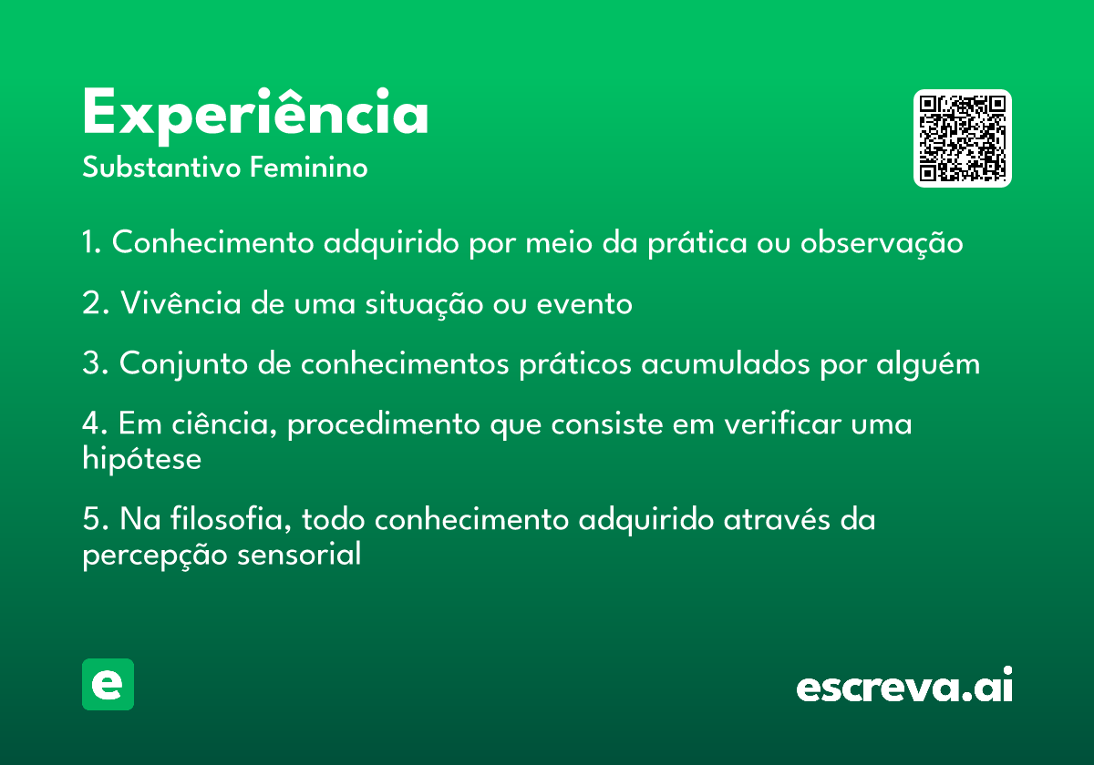 experiência