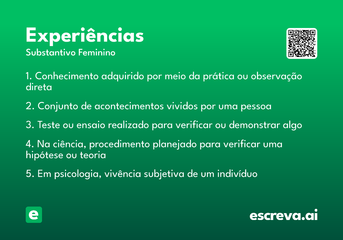 experiências